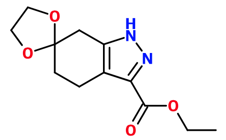 (image for) MCYD2143 Ethyl 1',4',5',7'-tetrahydrospiro[[1,3]dioxolane-2,6'-indazole]-3'-carboxylate